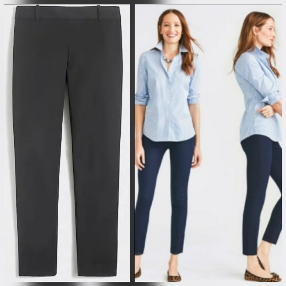 ❤ NWT! J CREW FACTORY WINNIE SKINNY PANTS IN STRETCH COTTON, DEEP GRAPHITE GRAY
